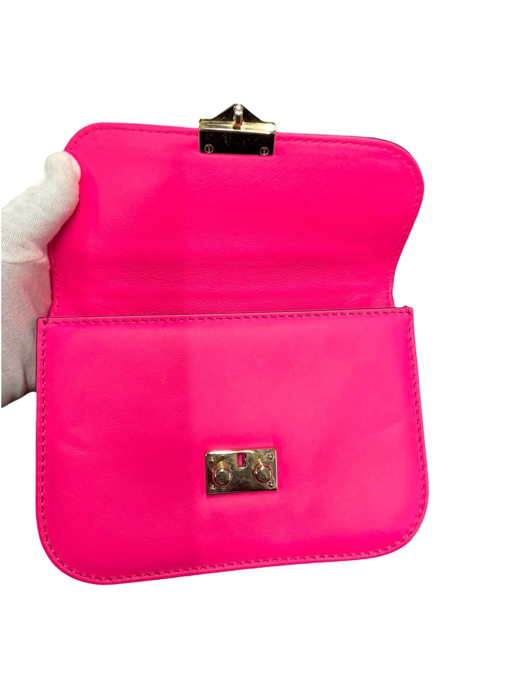 Valentino Garavani Hot Pink Studded Leather Crossbody Bag - Picture 2 of 11